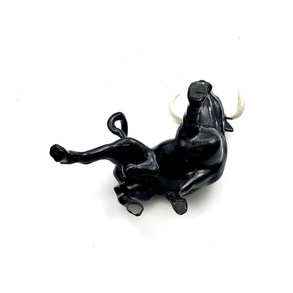 Bull Fighting Figurine Ceramic MCM Vintage Office ￼ Man Cave ￼Decor Gift - Picture 7 of 9